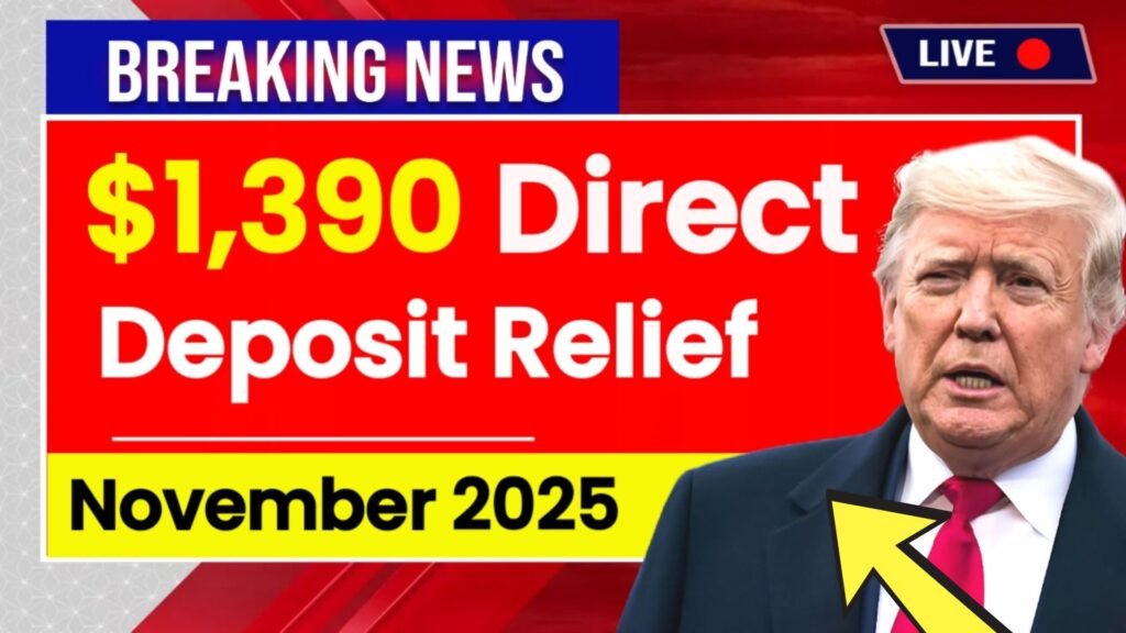 IRS Confirms $1,390 Direct Deposit Relief Payment for November 2025: Check Eligibility & Payment Date